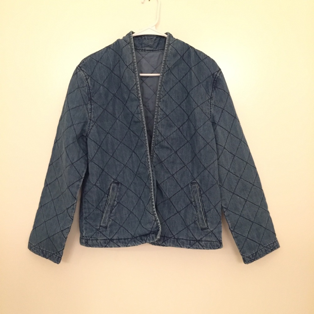 Quilted denim jacket